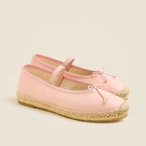 J.Crew Made-in-Spain Mary Jane espadrille flats in leather